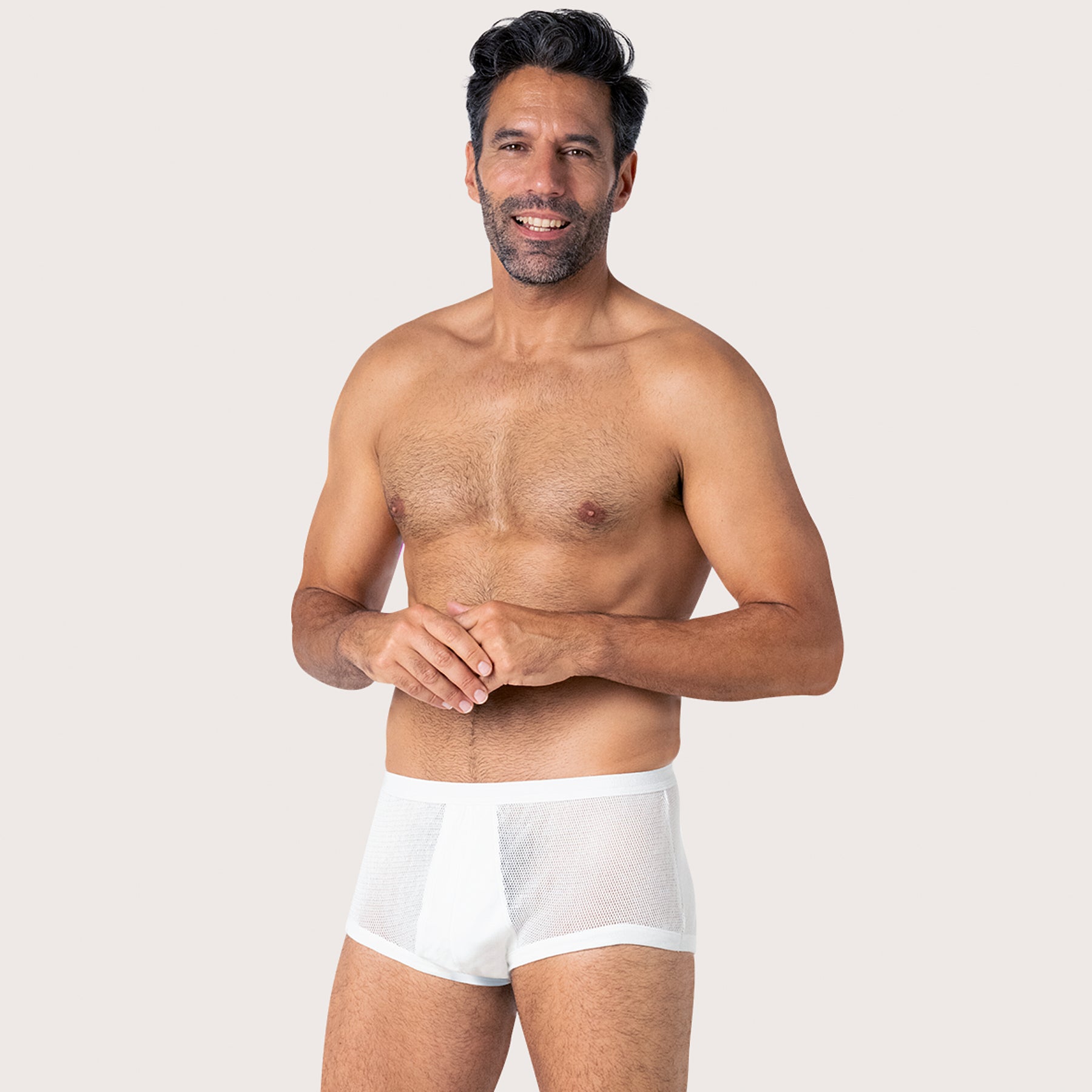 Slip maille aérée coton taille haute ouvert Pur Coton Eminence