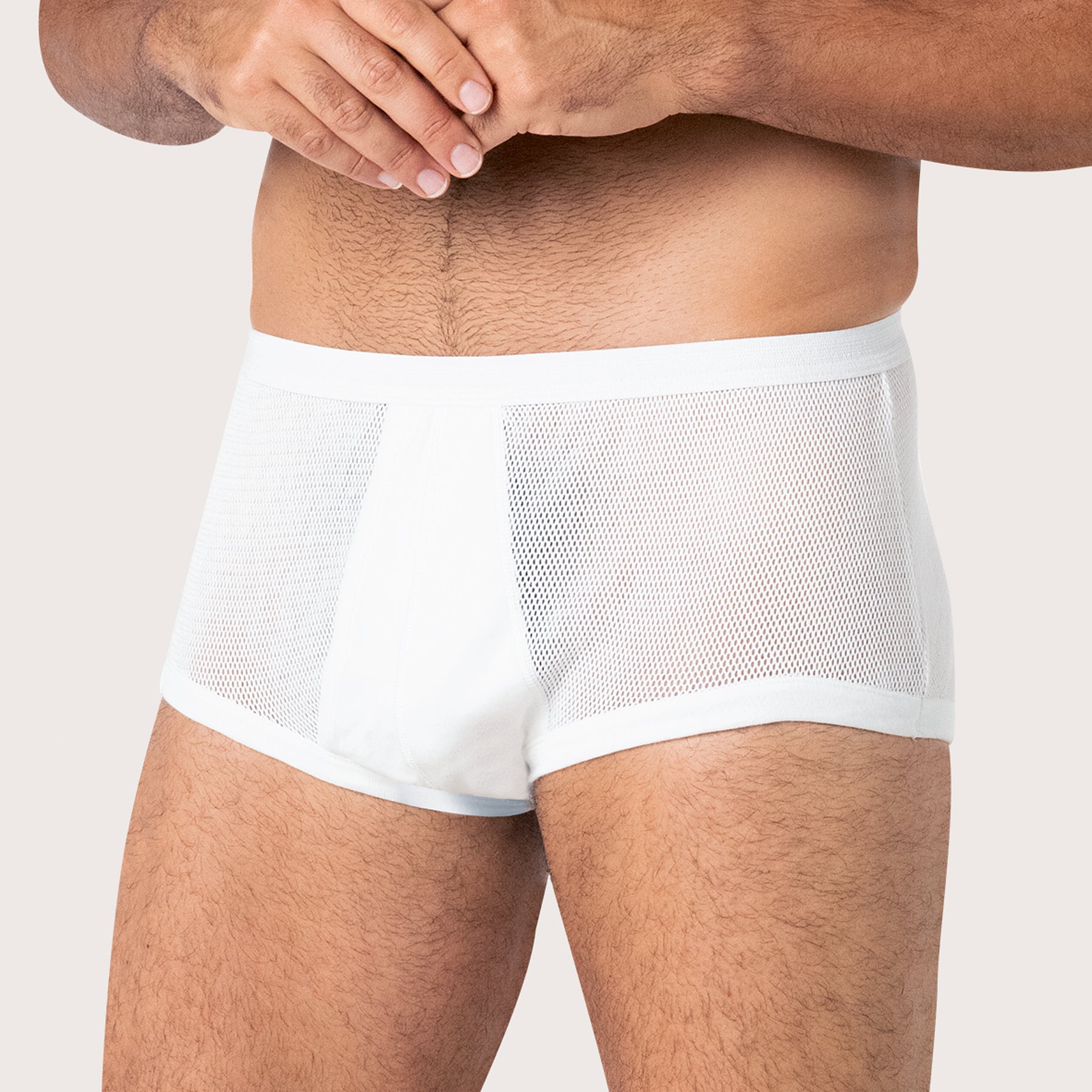 Slip maille aérée coton taille haute ouvert Pur Coton Eminence