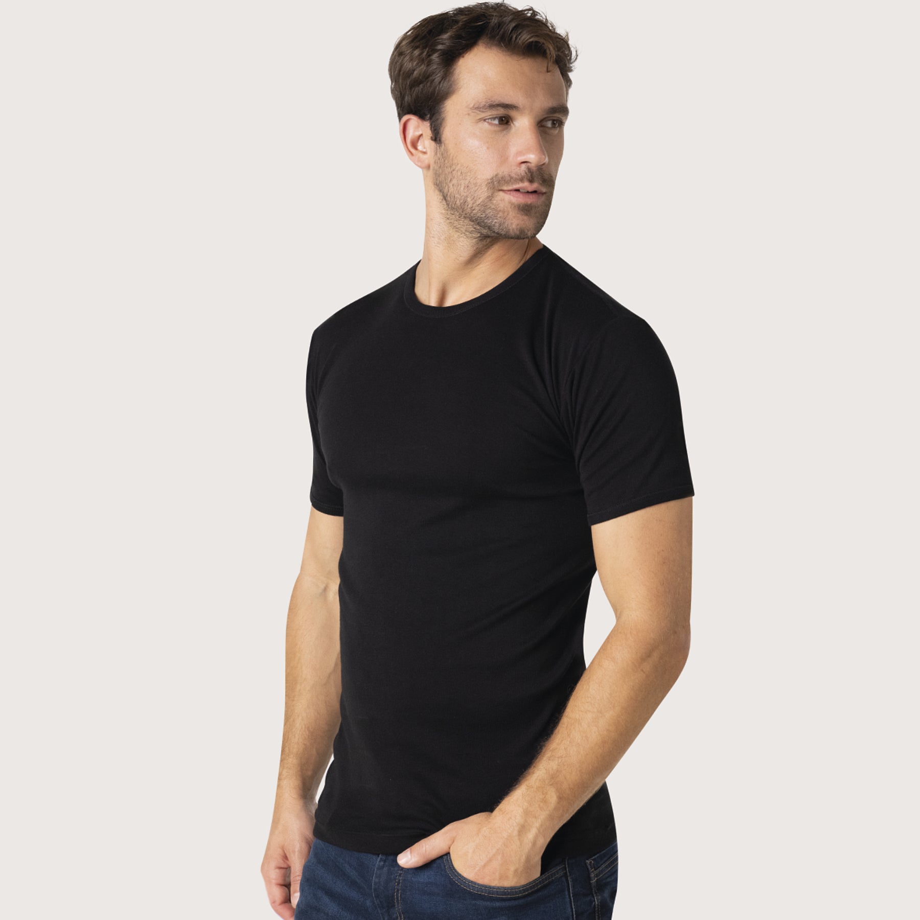 Tee-shirt col rond Pur coton Premium Eminence