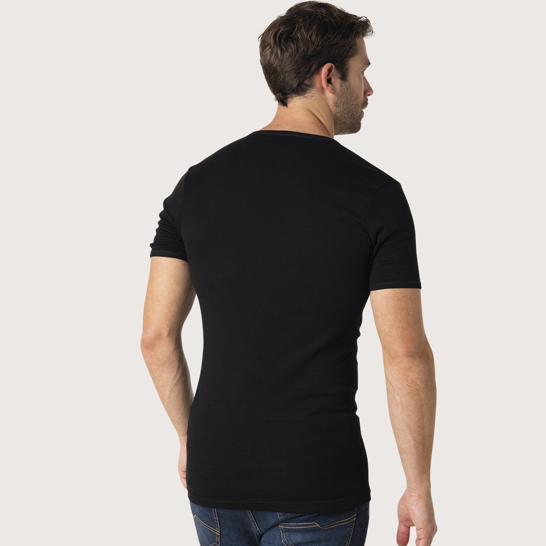 Tee-shirt col V Pur coton Premium Eminence