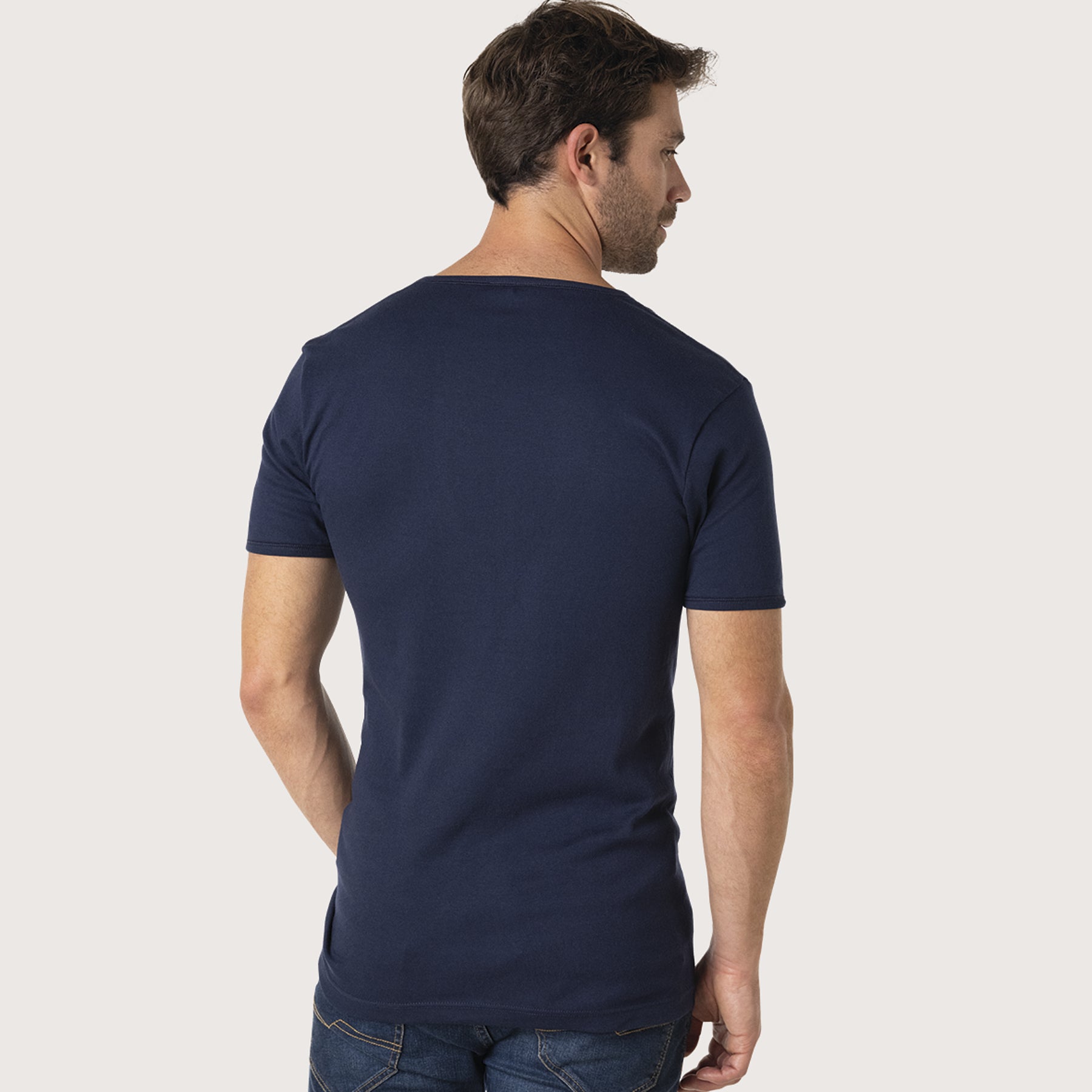 Tee-shirt col V Pur coton Premium Eminence