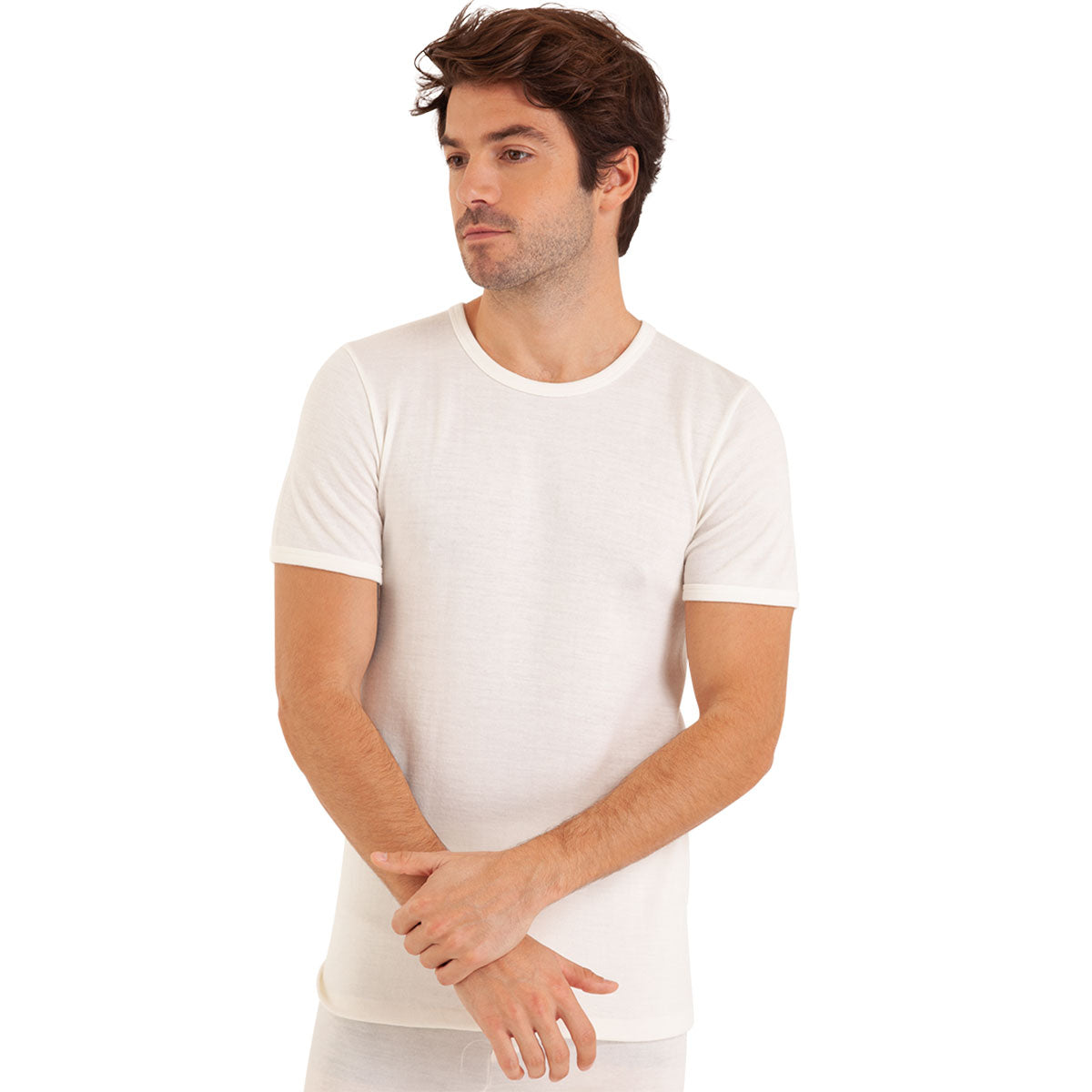 T-shirt Homme Col Rond Manches Courtes En Laine Mérinos - Thermorégulateur, Anti-odeurs - Tailles 3 à 6 - Noir - Fabrication France/Albanie