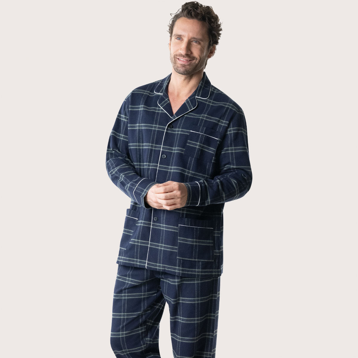 Pyjama Flanelle Pantalon De Pyjama Homme Kiabi Pijama Papa Noel