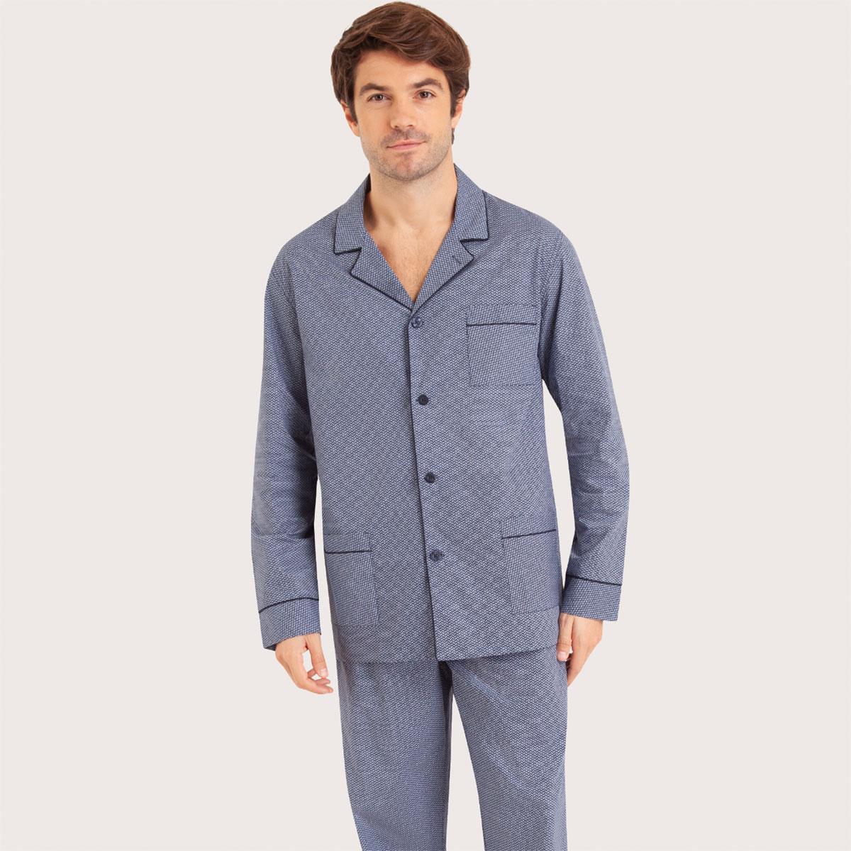 Pyjama long ouvert homme Popeline Eminence