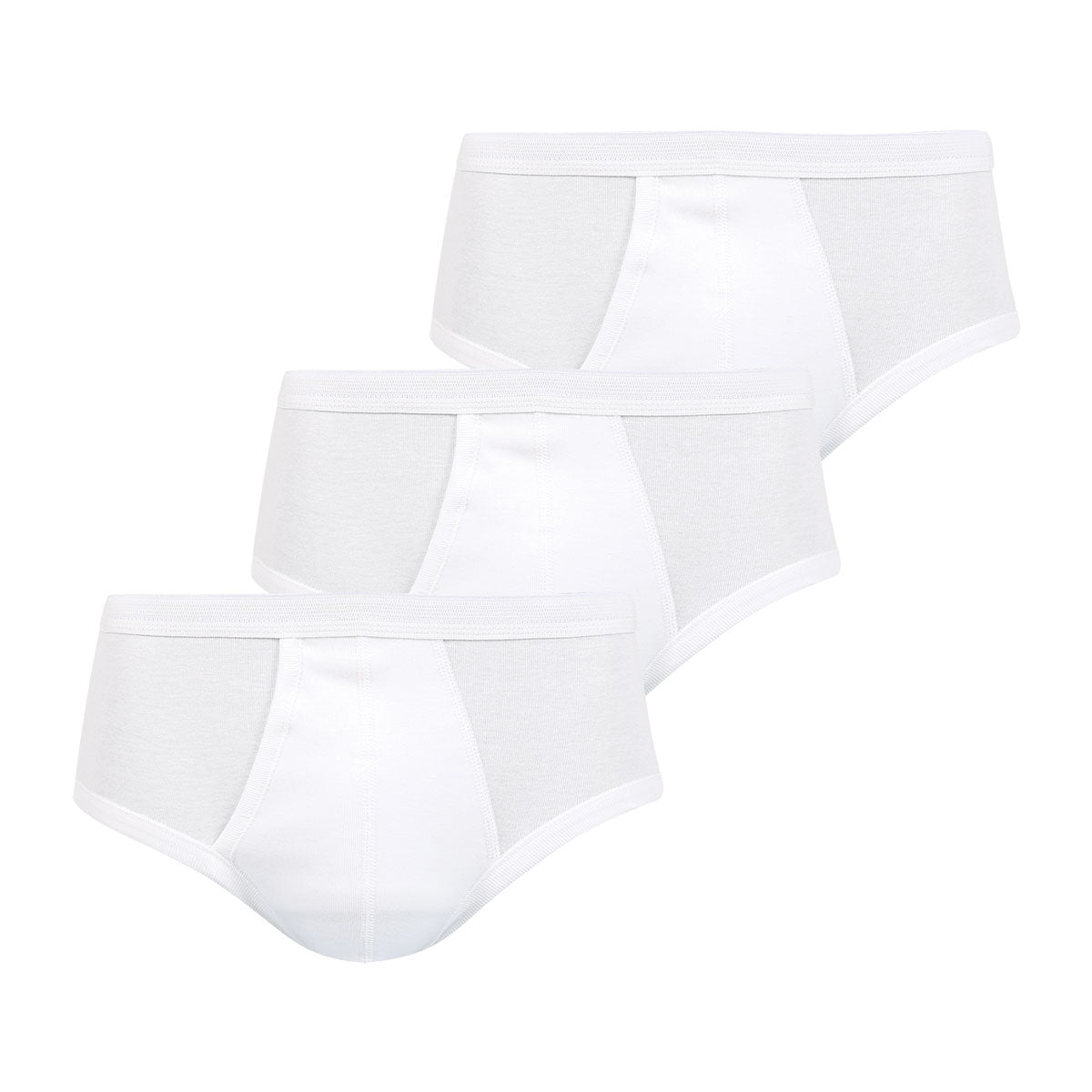 Lot de 3 slips homme taille haute ouvert pur coton premium Eminence