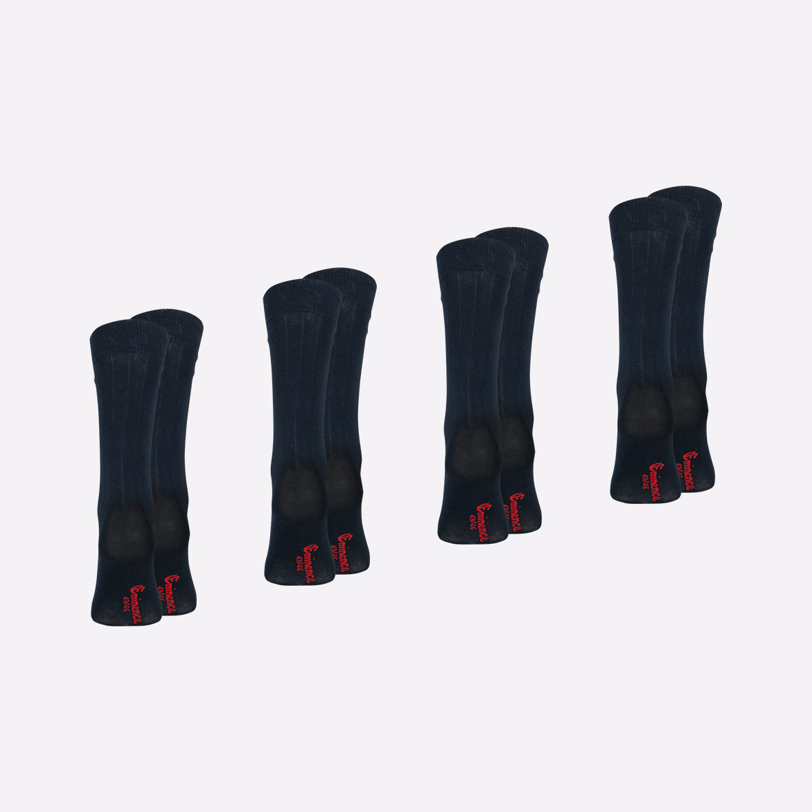 Lot de 4 mi-chaussettes fil d'écosse homme fait en France Eminence