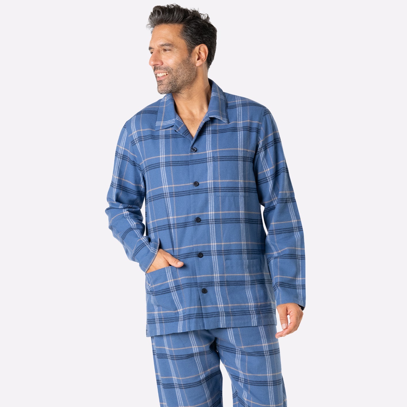 Pyjama long ouvert homme Flanelle Eminence - Main Image