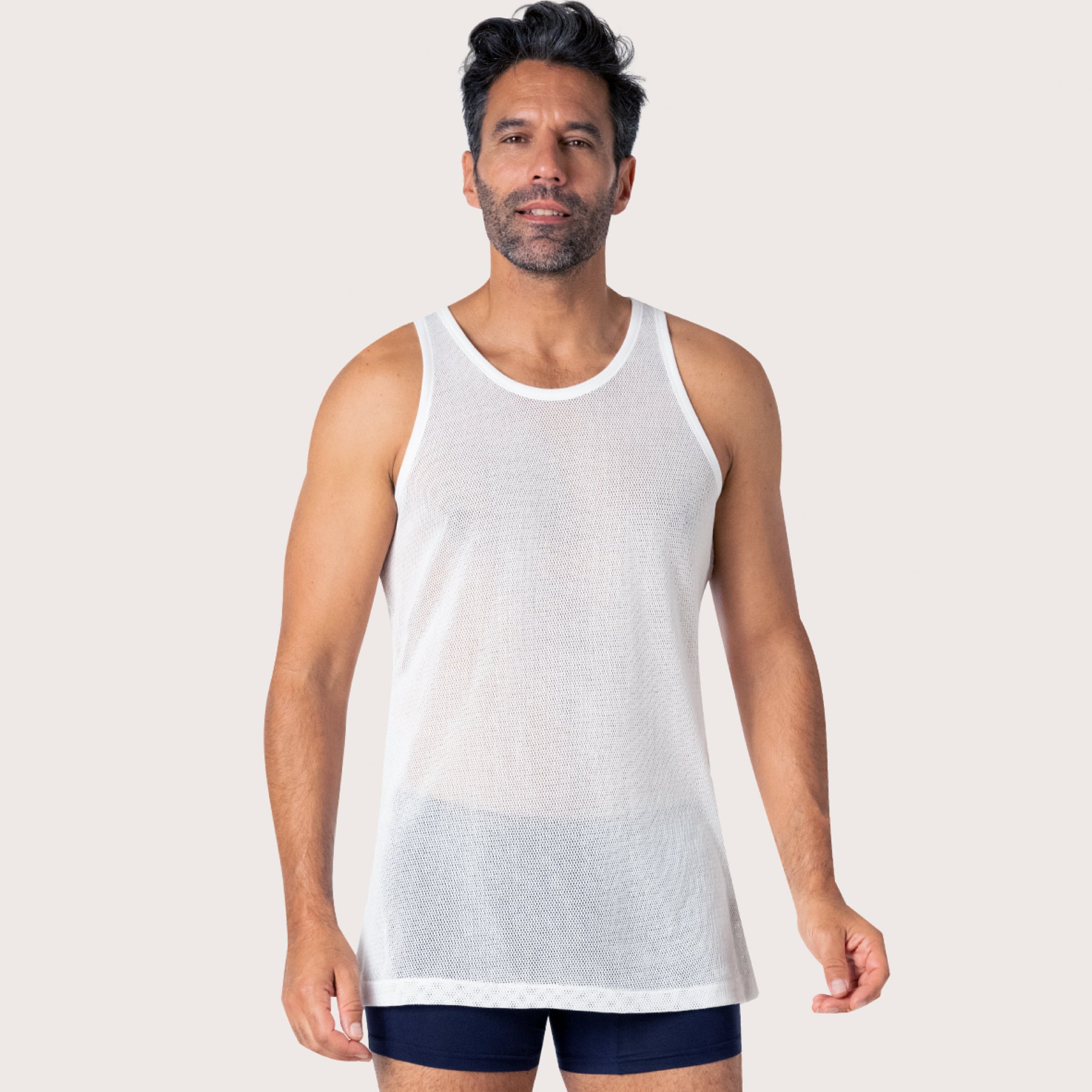 Débardeur homme maille aérée Pur Coton Eminence