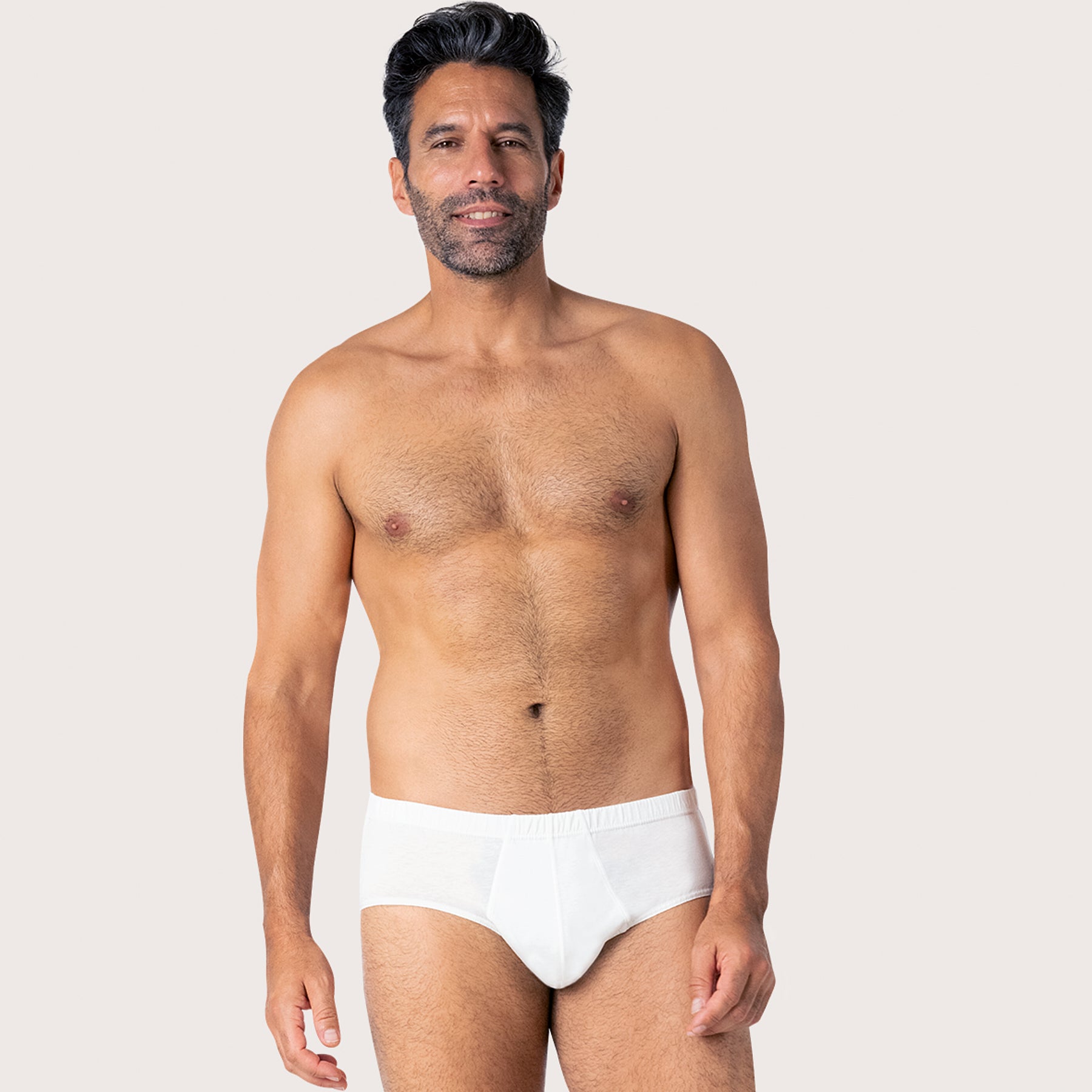 Slip taille haute fermé Coton d'Egypte Eminence