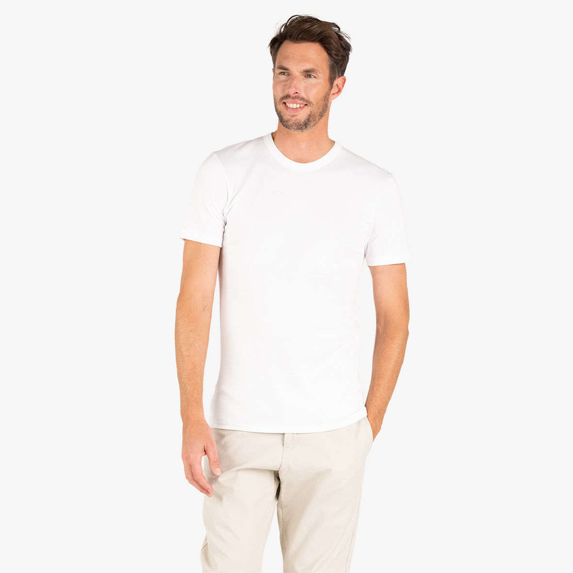 Tee-shirt col rond manches courtes homme Ligne Chaude Interlock Eminence