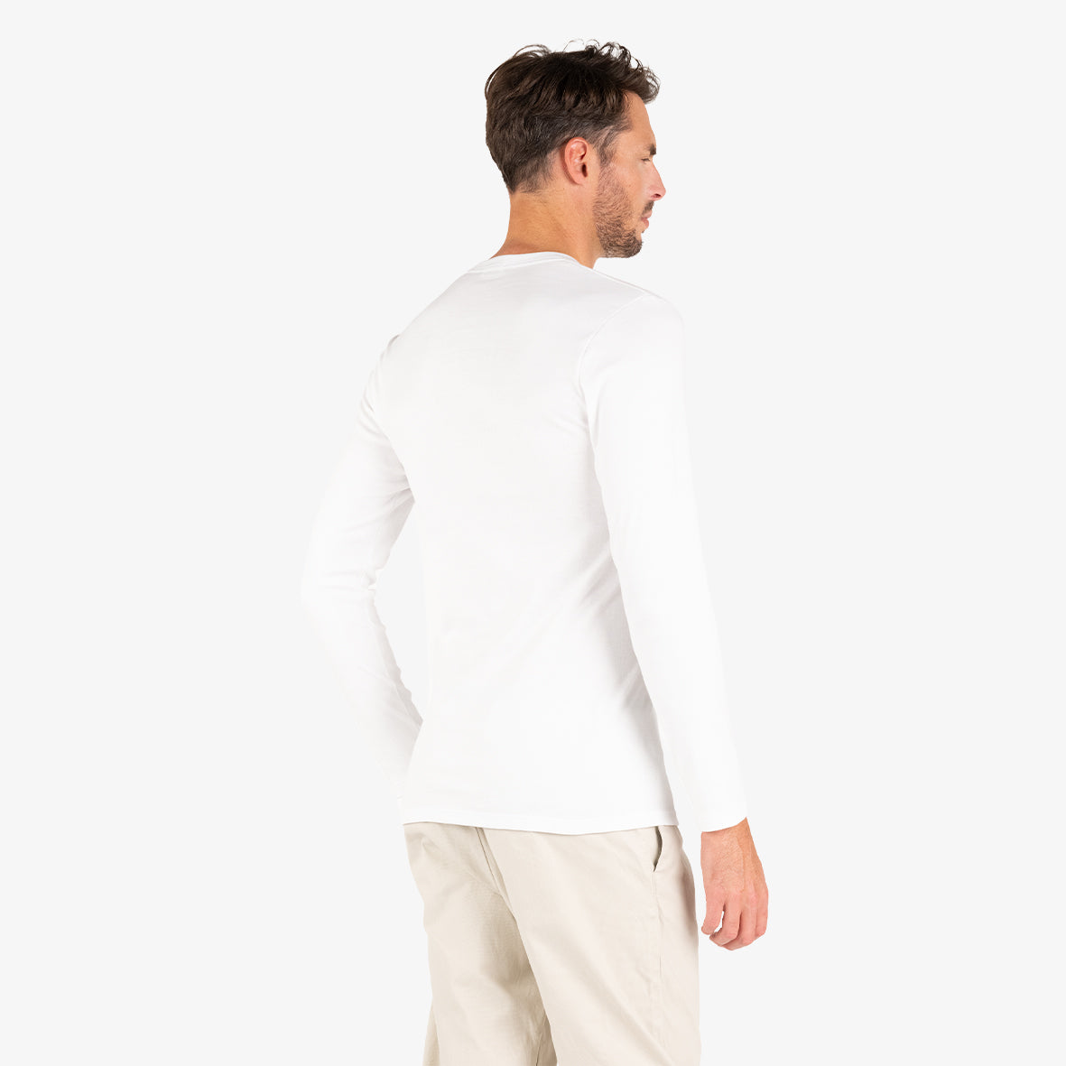Tee-shirt col rond manches longues homme Ligne Chaude Interlock Eminence