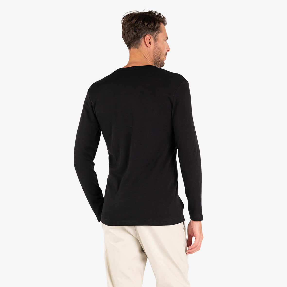 Tee-shirt col rond manches longues homme Ligne Chaude Interlock Eminence