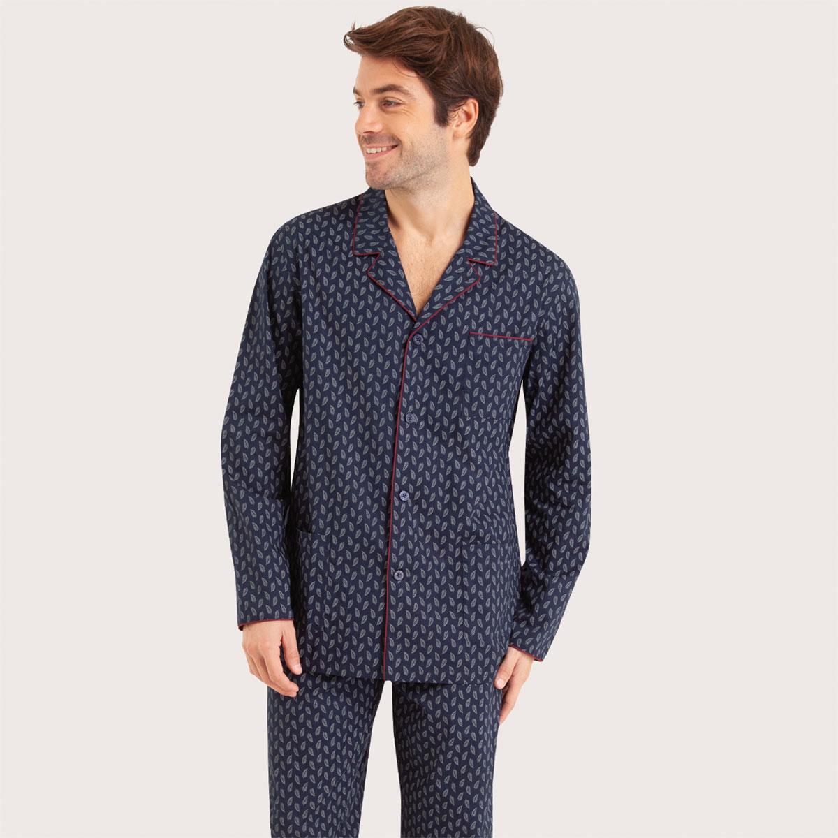 Pyjama long ouvert homme Popeline Eminence