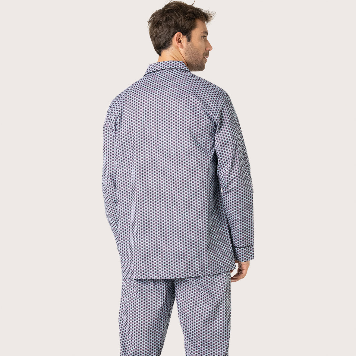Pyjama long ouvert homme Popeline Eminence