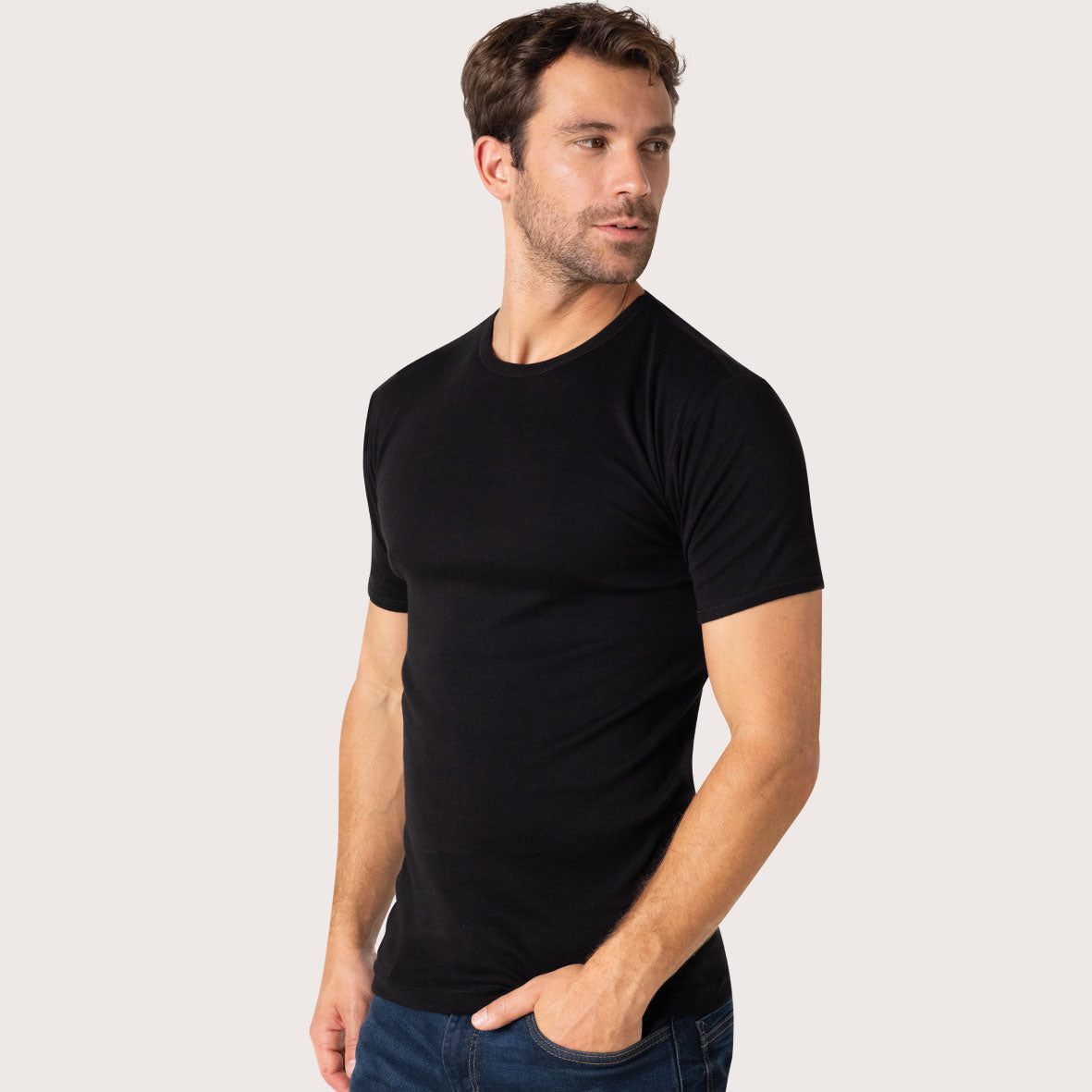 Lot de 3 tee-shirts col rond Pur coton Premium Eminence