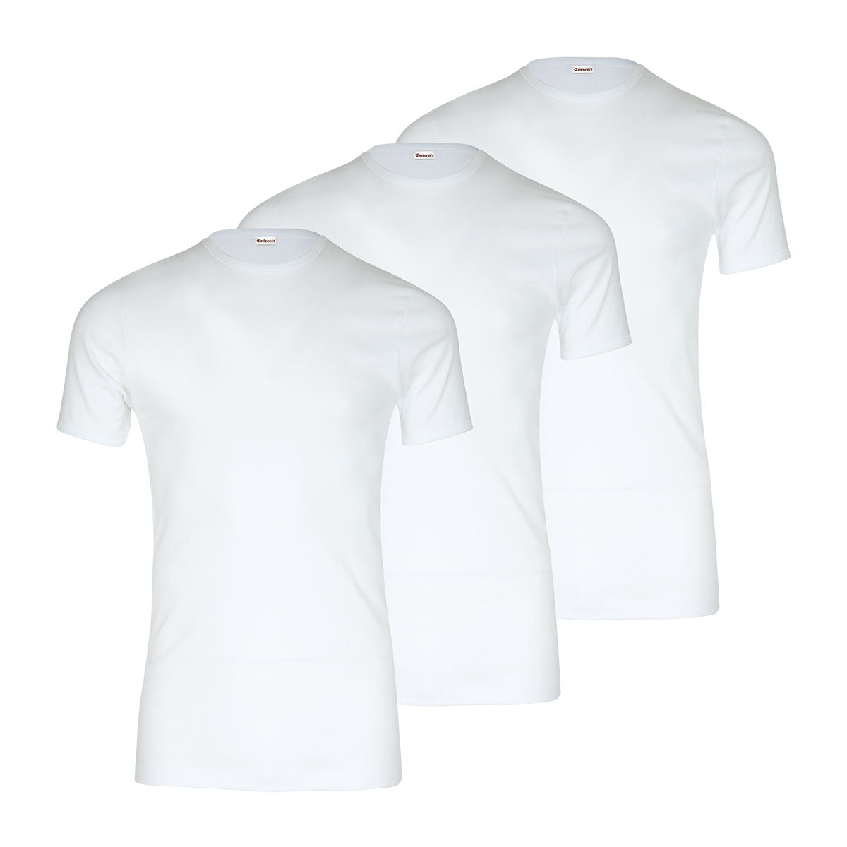 Lot de 3 tee-shirts col rond Pur coton Premium Eminence