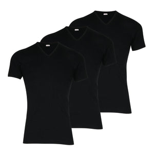 Lot de 3 tee-shirts col V Pur coton Premium Eminence
