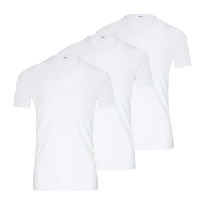 Lot de 3 tee-shirts col V Pur coton Premium Eminence