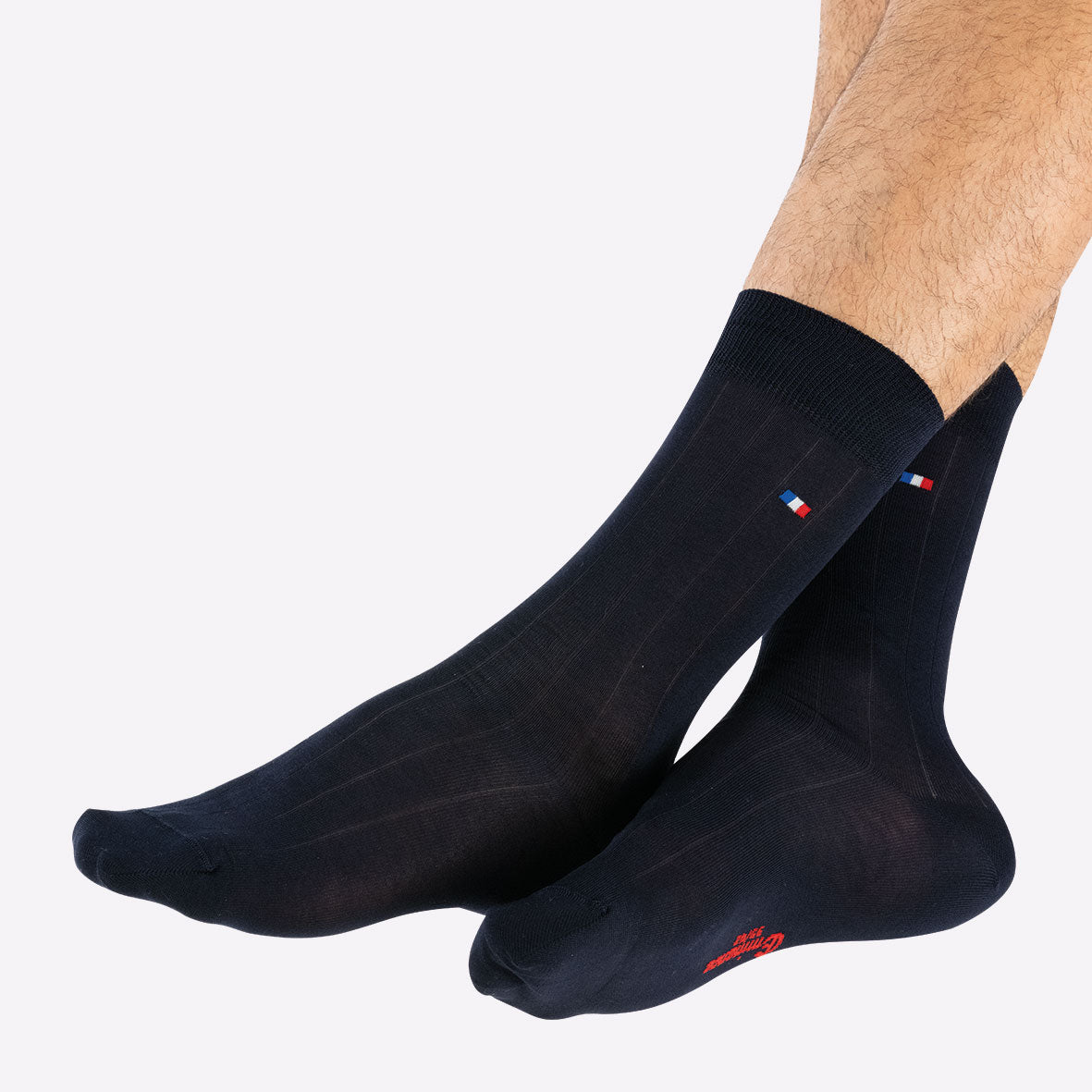 Lot de 4 mi-chaussettes fil d'écosse homme fait en France Eminence