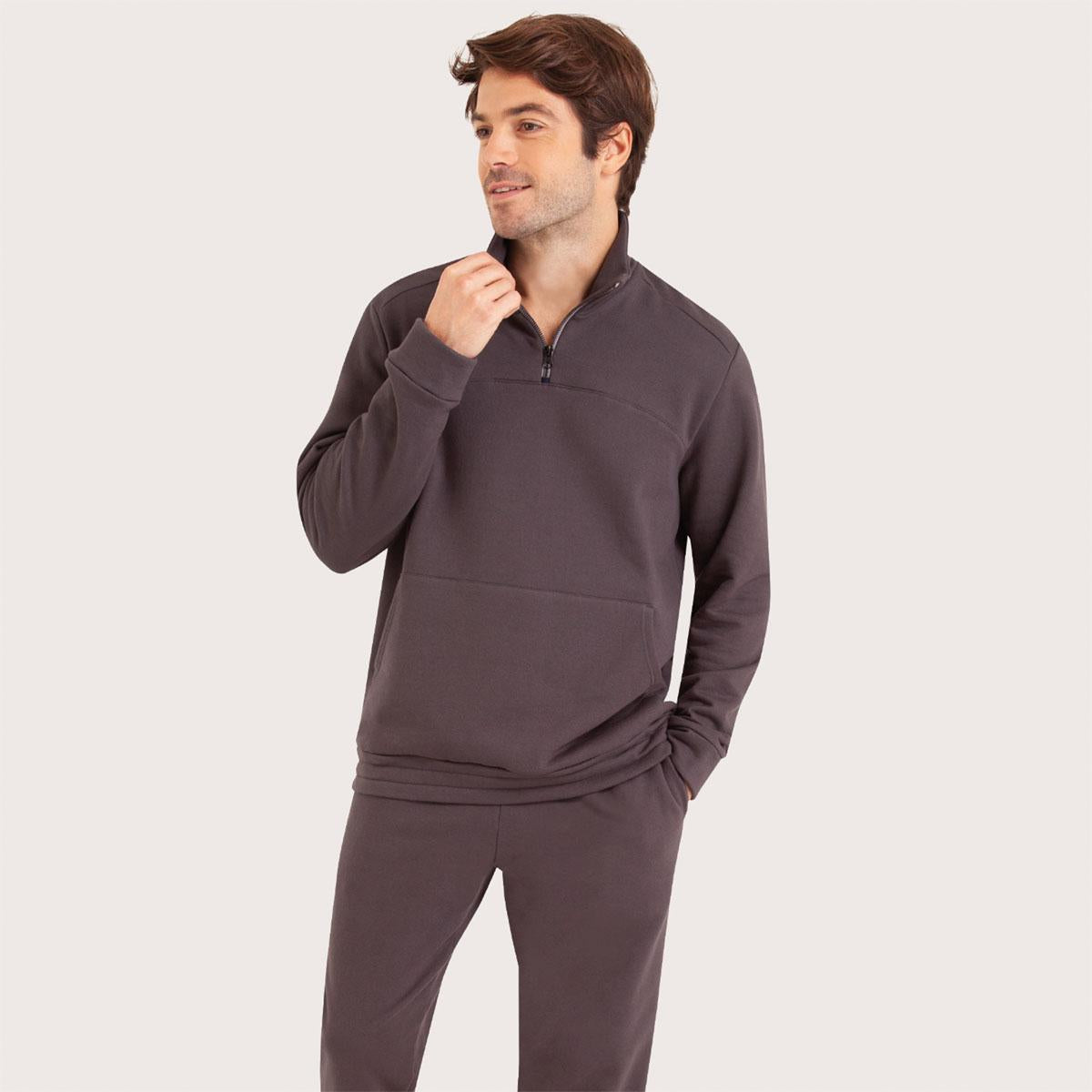 Pyjama long col ouvert homme Interlock Eminence