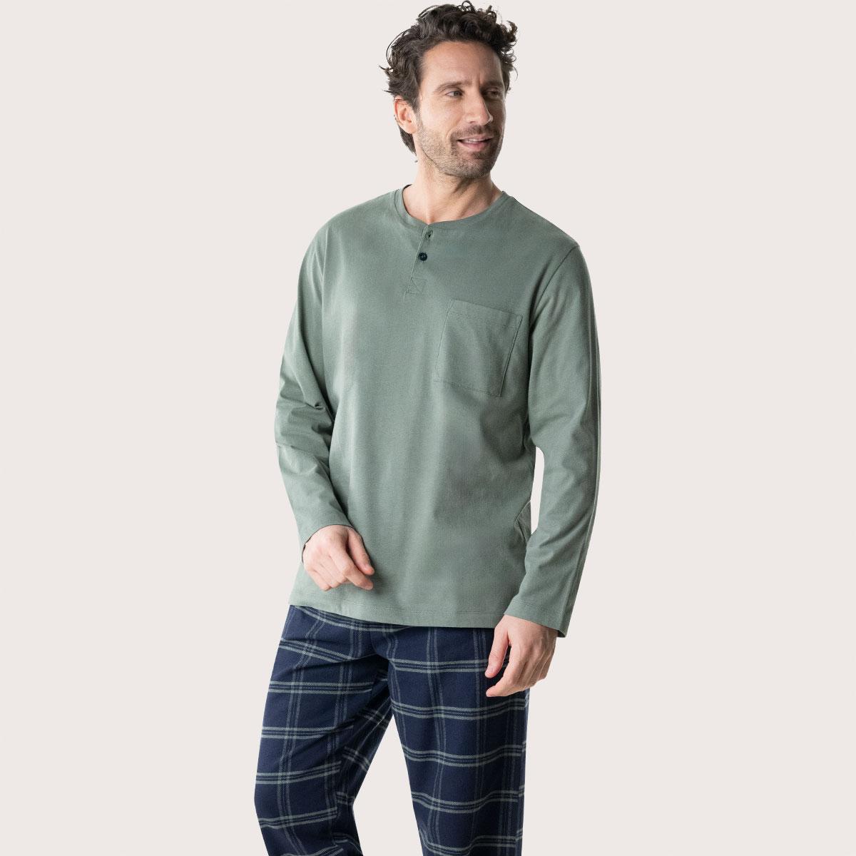 Pyjama long homme Jersey/Flanelle Eminence