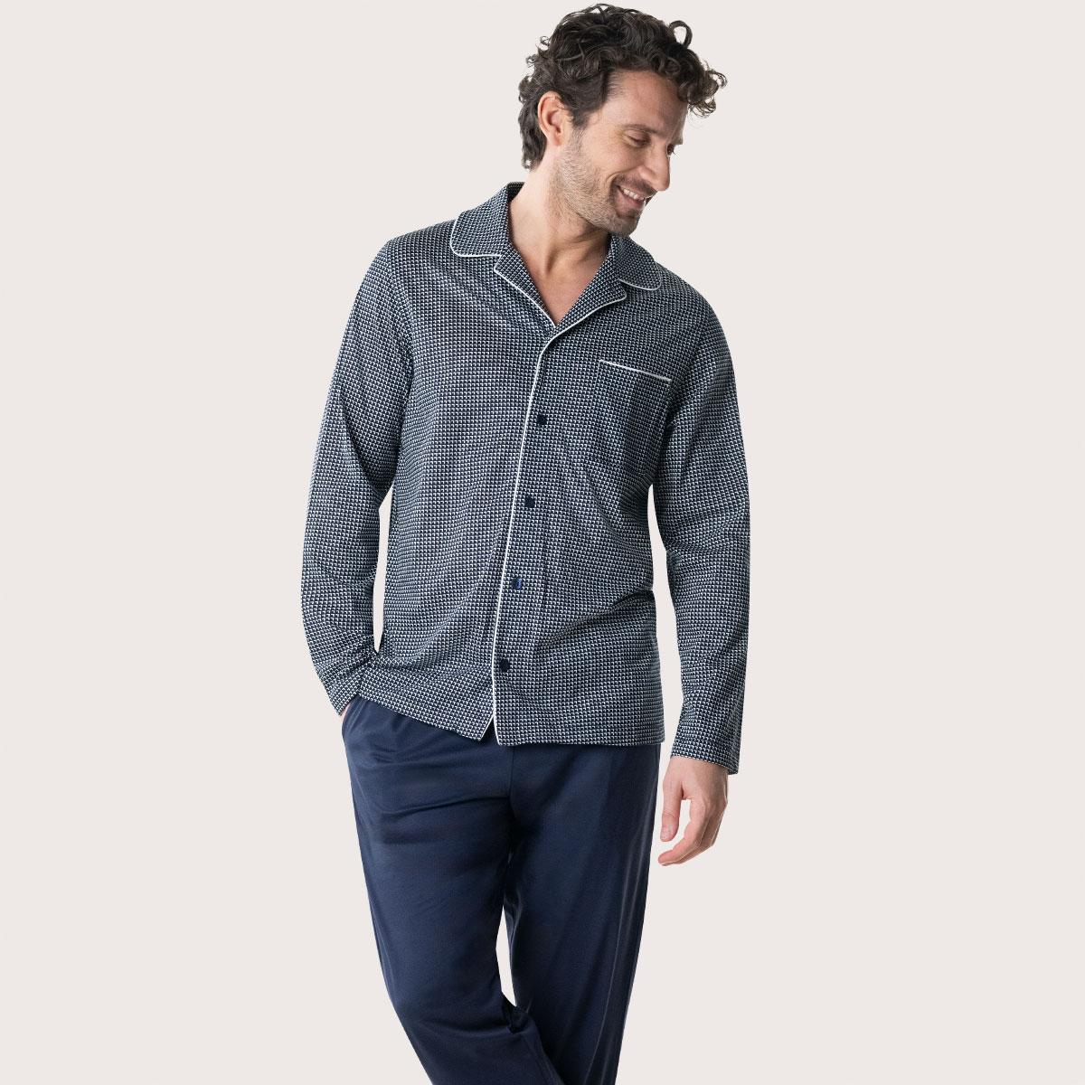 Pyjama long ouvert homme Mercerisé Eminence