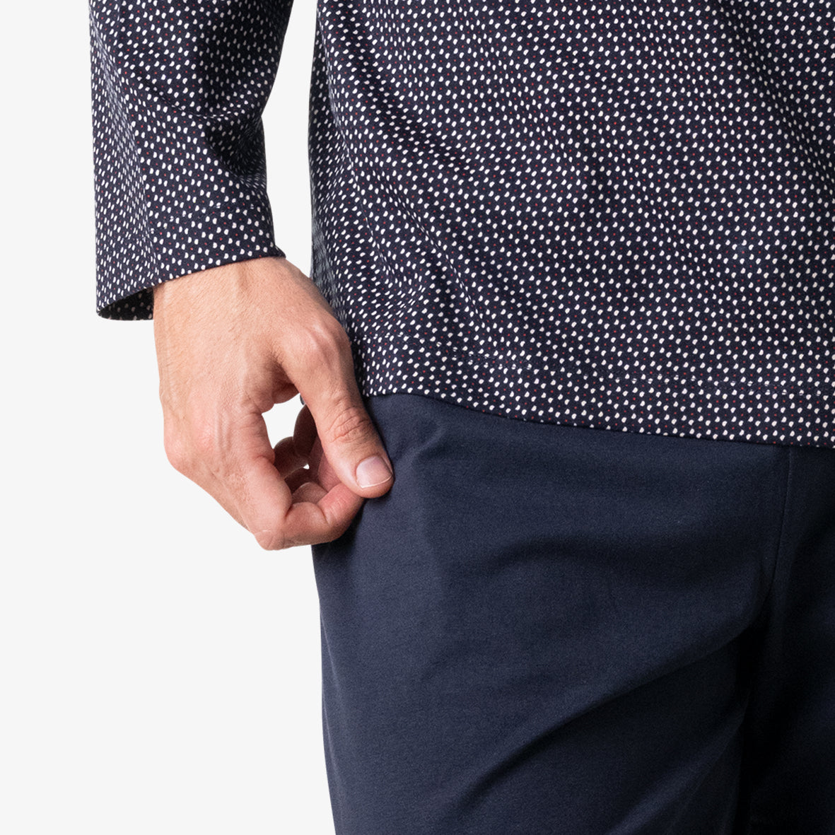 Pyjama long col V homme Business Eminence
