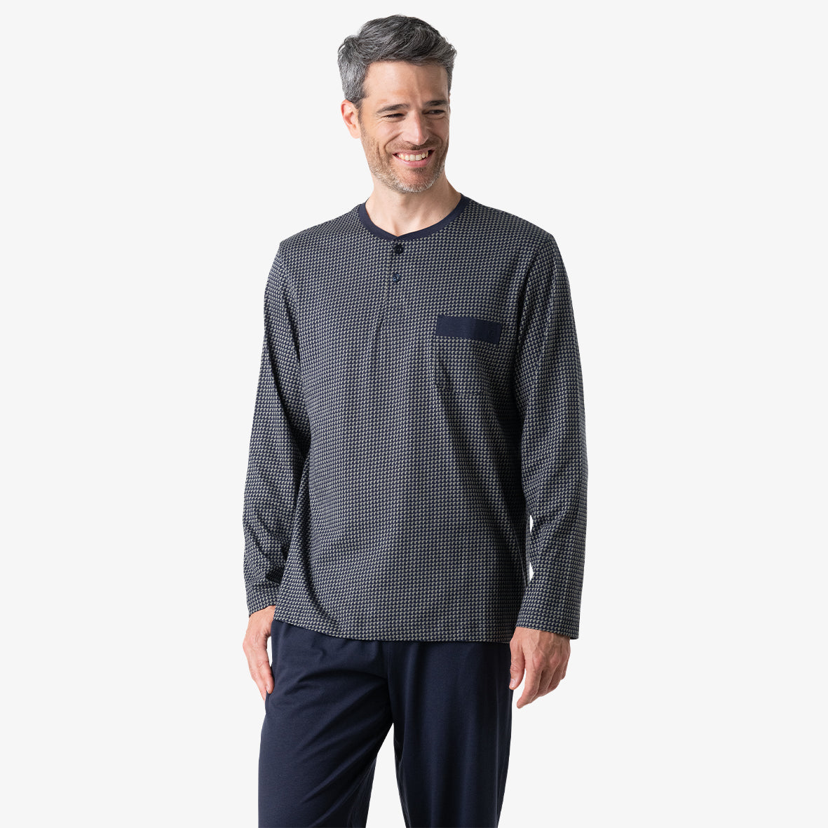 Pyjama long col T homme Casual Eminence