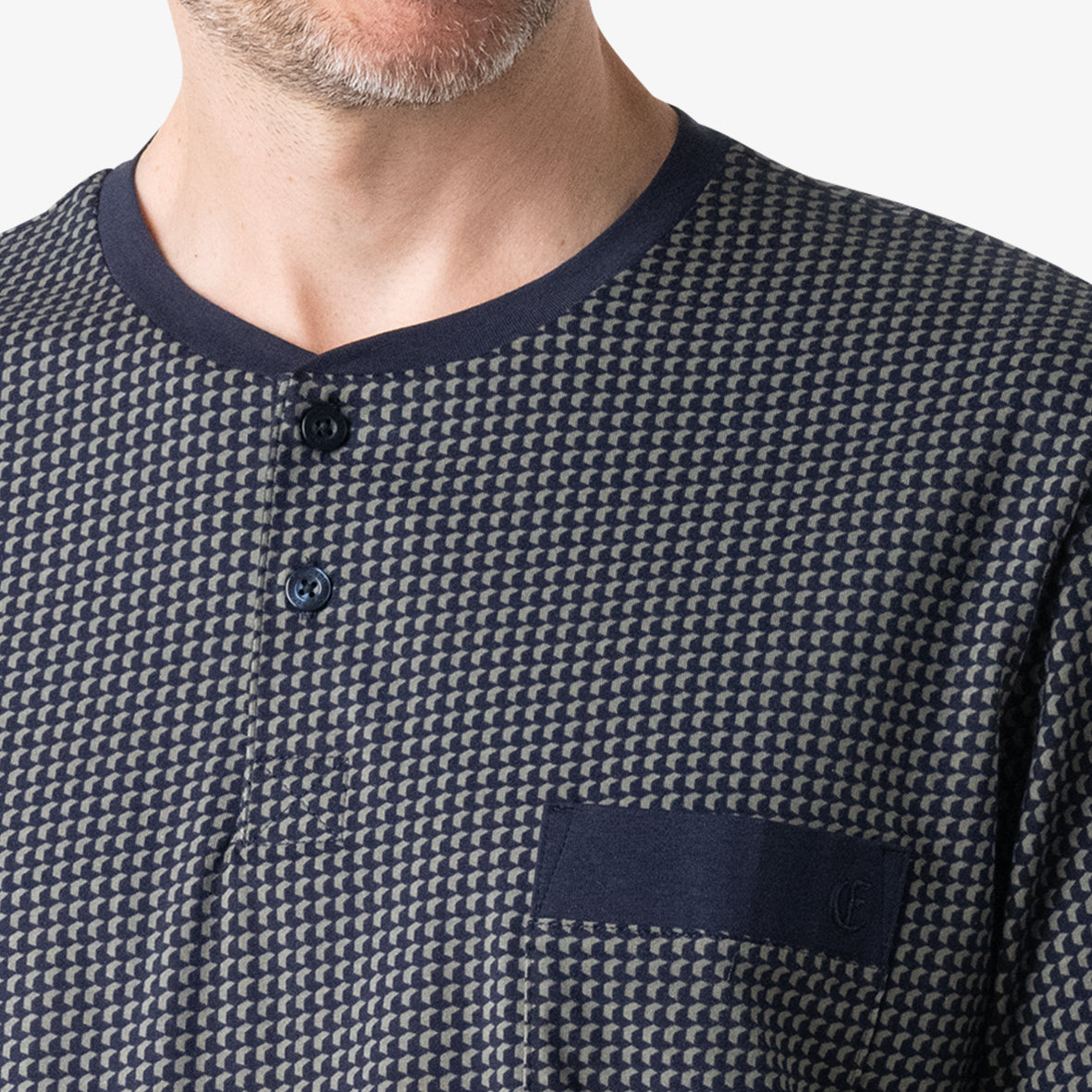 Pyjama long col T homme Casual Eminence