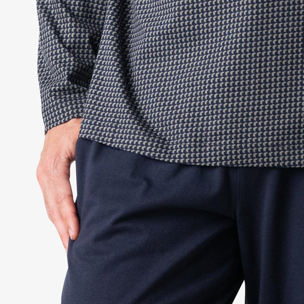 Pyjama long col T homme Casual Eminence