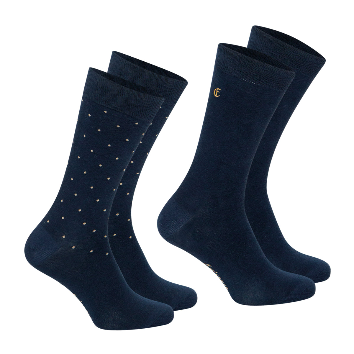 Lot de 2 chaussettes mi-hautes homme Coton Peigné Eminence
