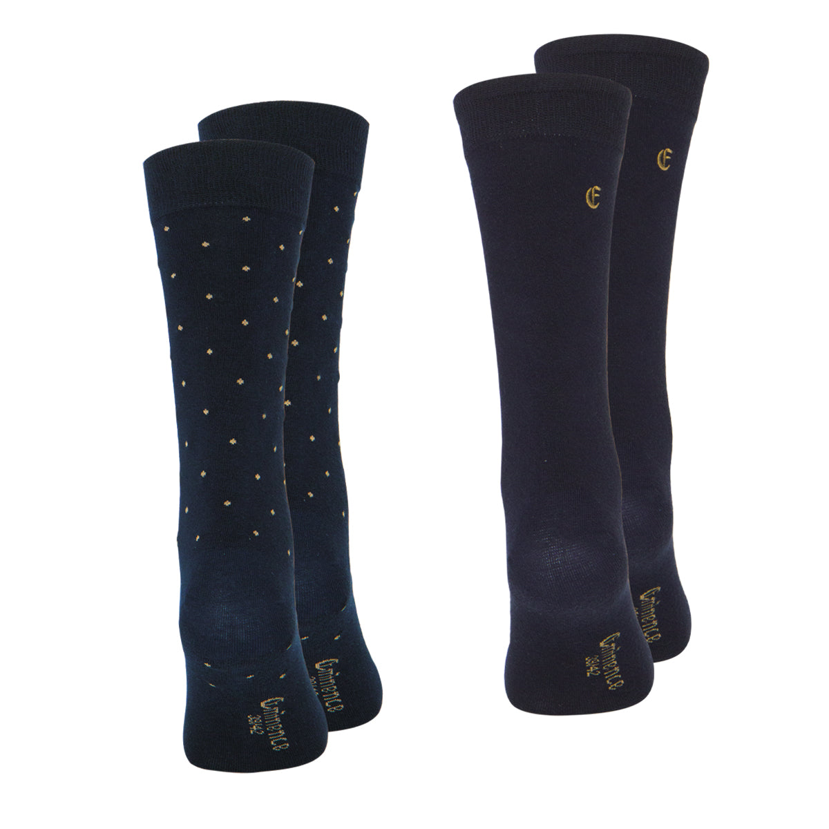 Lot de 2 chaussettes mi-hautes homme Coton Peigné Eminence