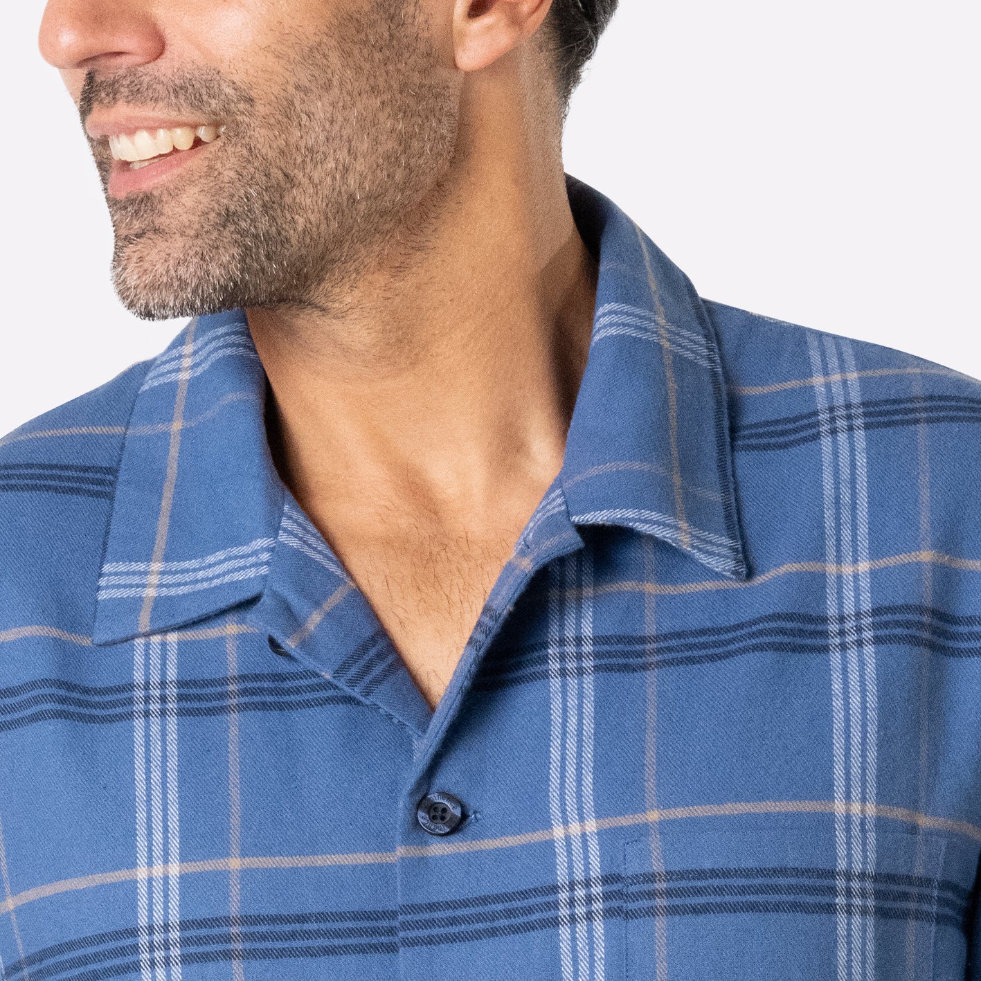 Pyjama long ouvert homme Flanelle Eminence