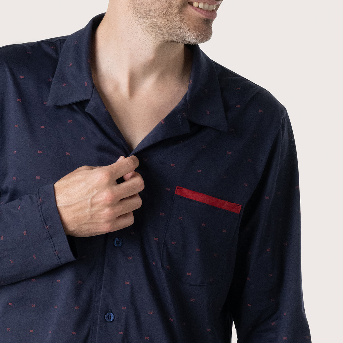 Pyjama long ouvert Mercerisé Homme Eminence - Vendu en boîte cadeau