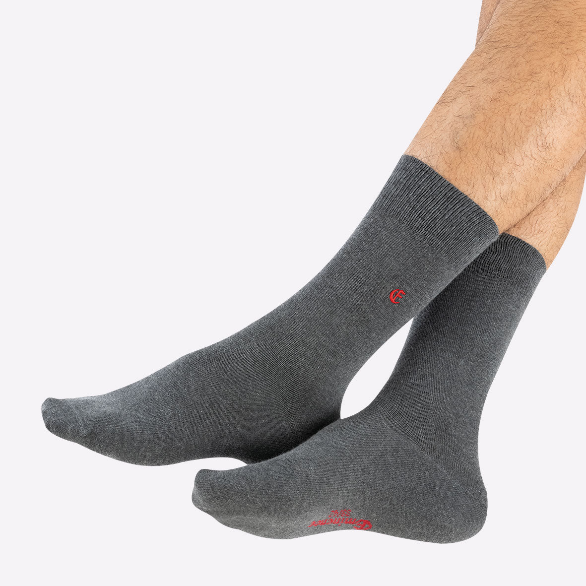 Lot de 2 paires de chaussettes mi-hautes homme Essentiels coton peigné Eminence