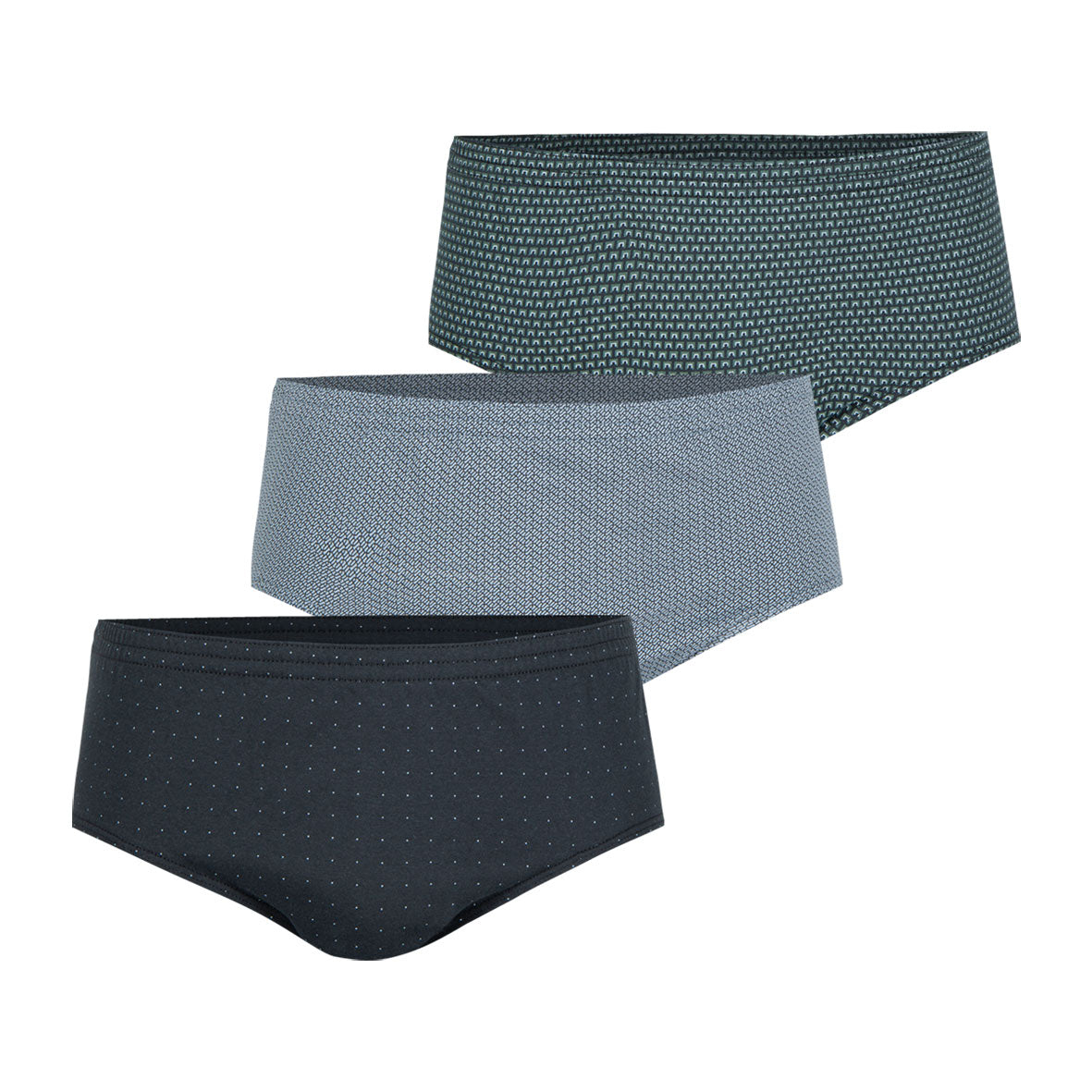 Lot de 3 slips taille haute fermé homme Trio Fantaisie Eminence