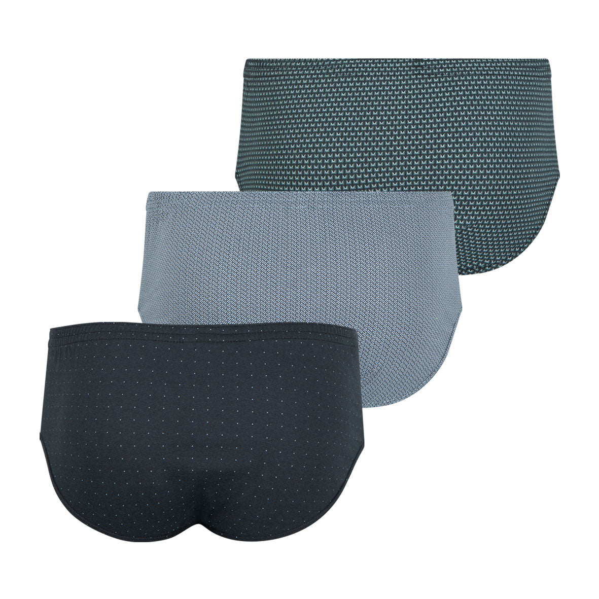 Lot de 3 slips taille haute fermé homme Trio Fantaisie Eminence