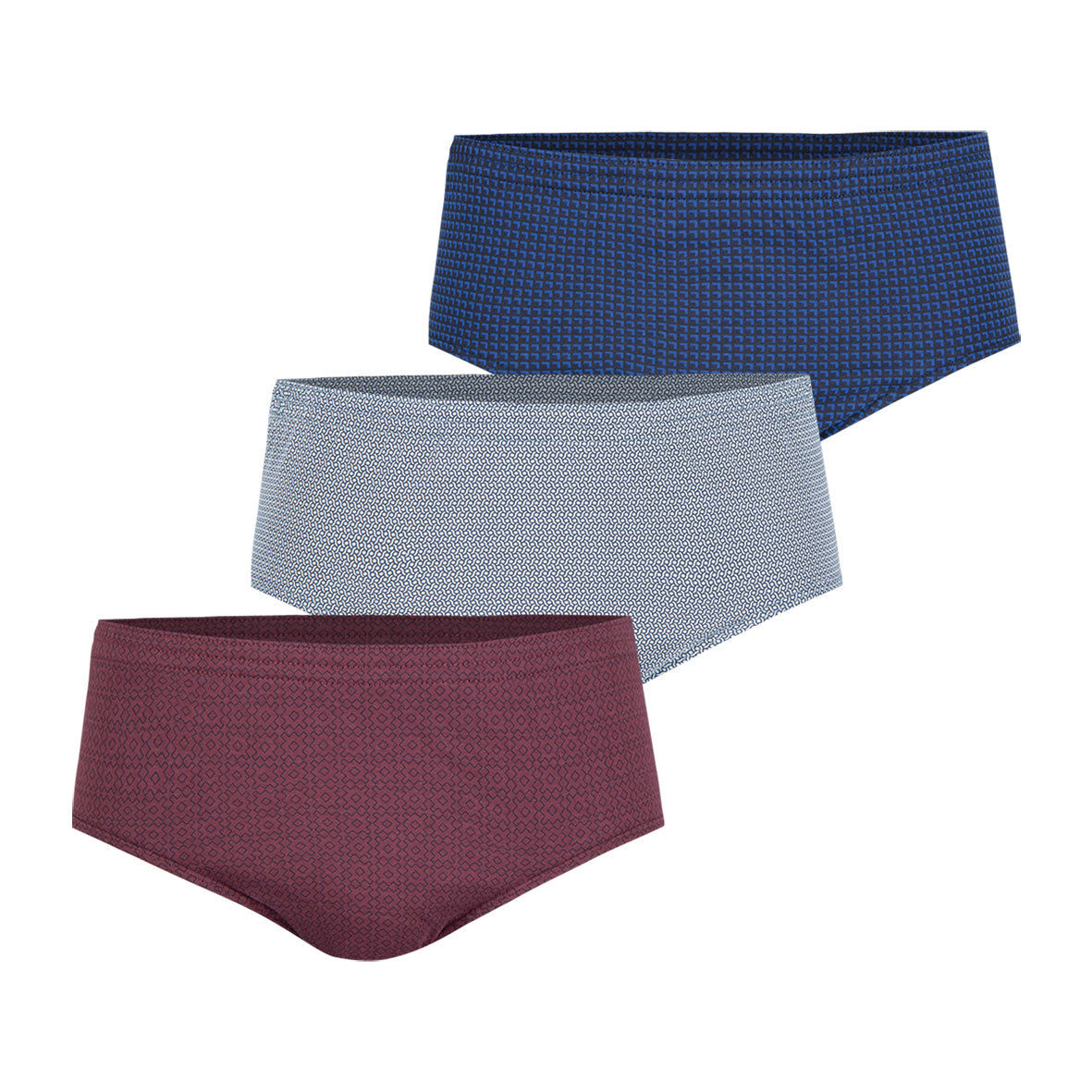 Lot de 3 slips taille haute fermé homme Trio Fantaisie Eminence