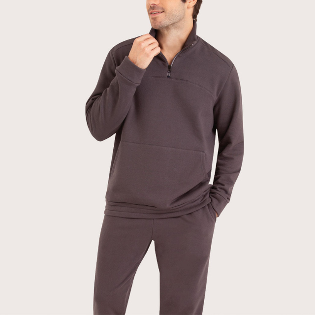 Pyjama long col ouvert homme Interlock Eminence