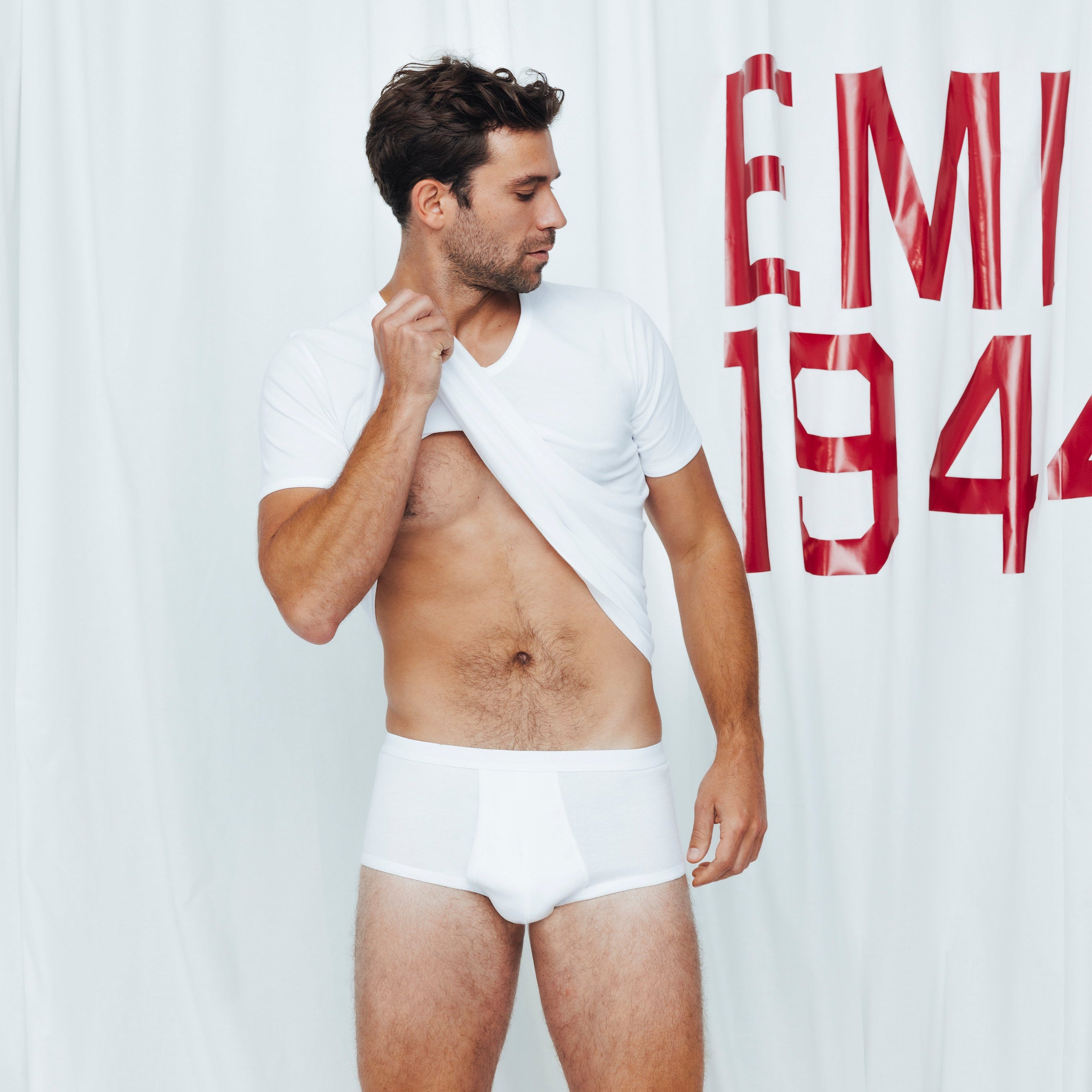 Slip taille haute ouvert homme Pur coton Premium Eminence