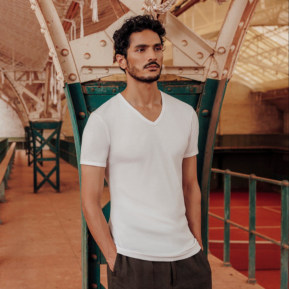 Lot de 3 tee-shirts col V Pur coton Premium Eminence